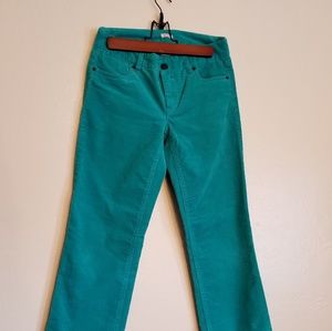 J. Crew Bootcut Teal Corduroy Pants Womens 36R